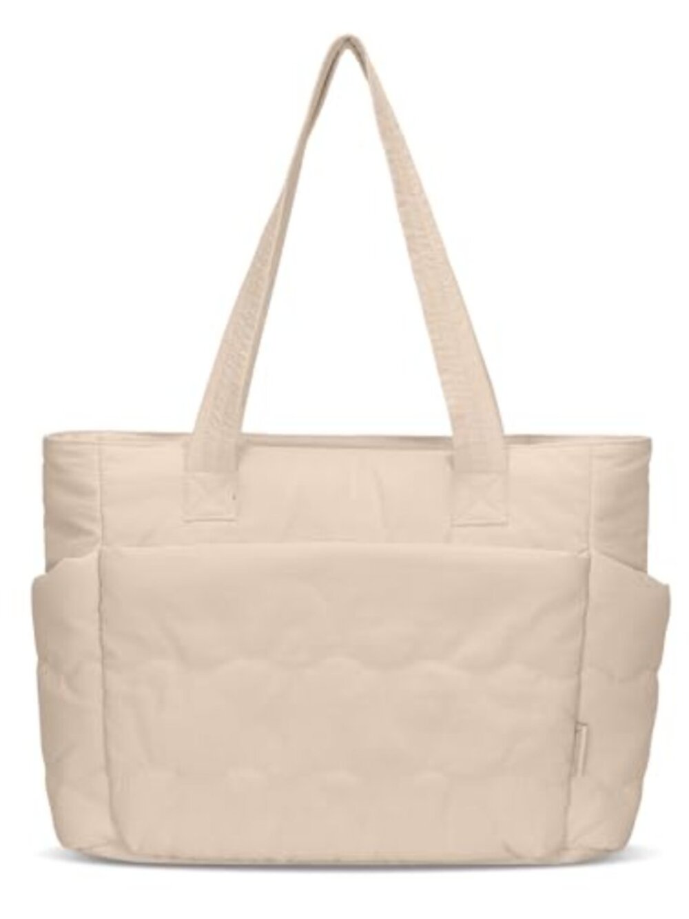 Quilted Puffer Tote Bag for Women Laptop Travel Shoulder Bag Tote